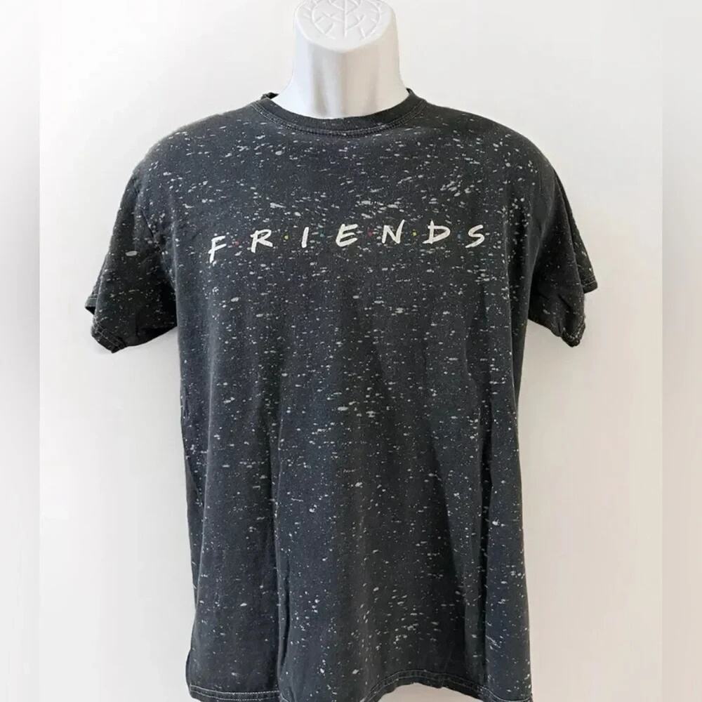 Friends The Television Series Logo Graphic Short Sleeve Gray Shirt Adult Medium